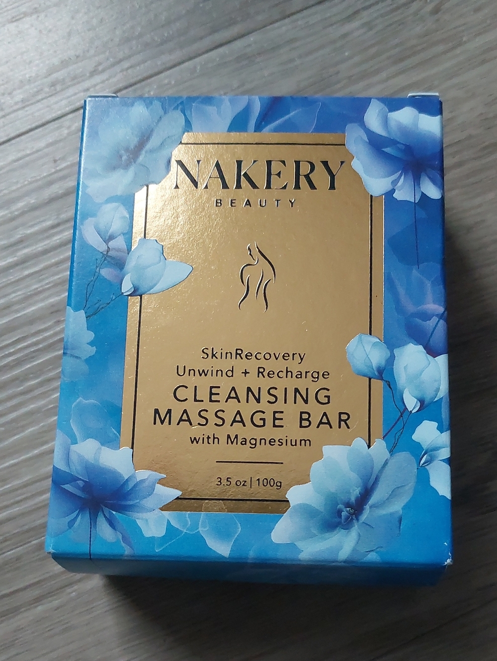Nakery Beauty SkinRecovery Magnesium Cleansing Massage Bar NIB